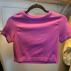 Magenta crop top, stretchy